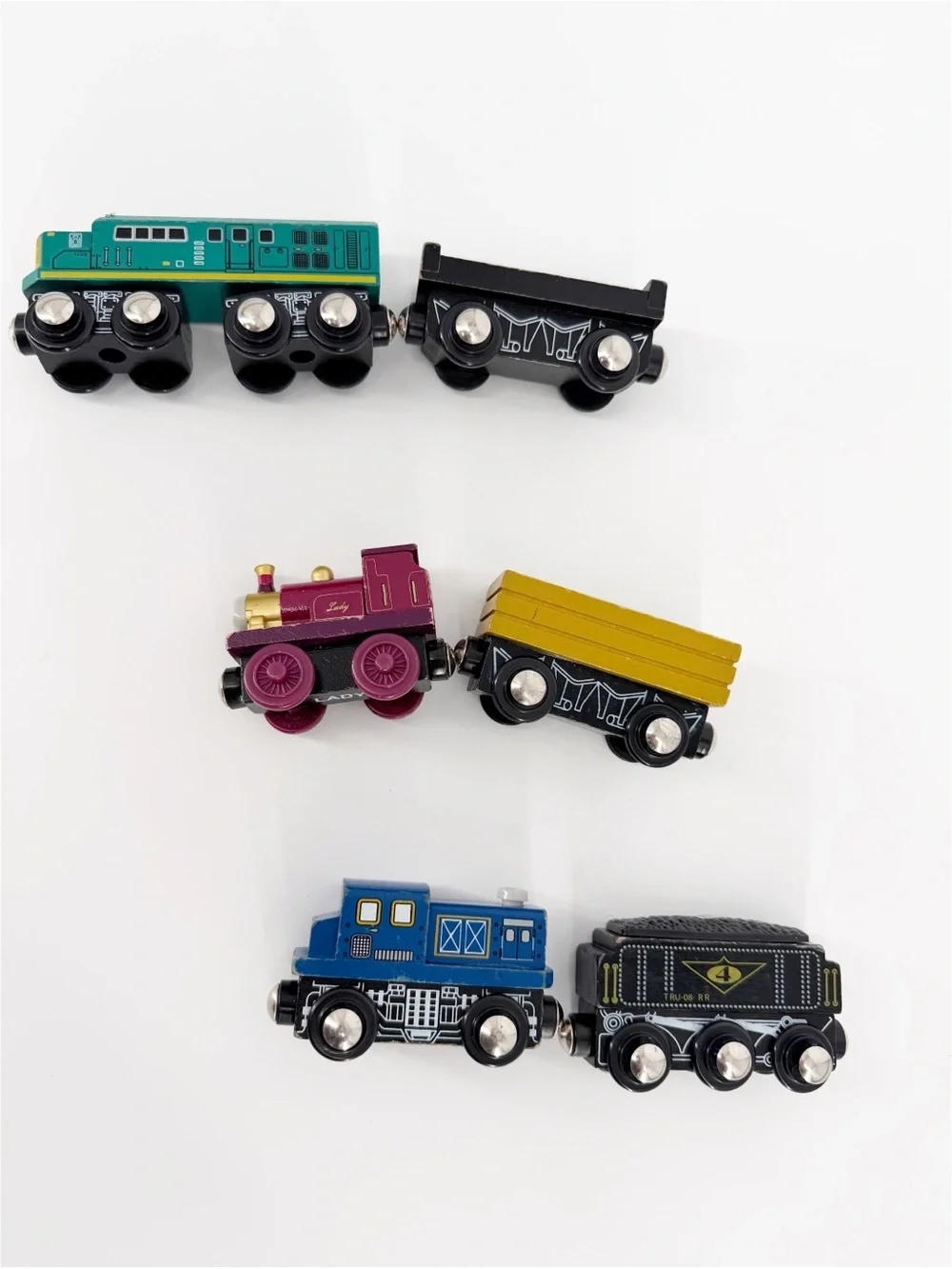 Imaginarium Wooden Trains Engines & Cargo Cars Thomas Friends Railway Lot x 10